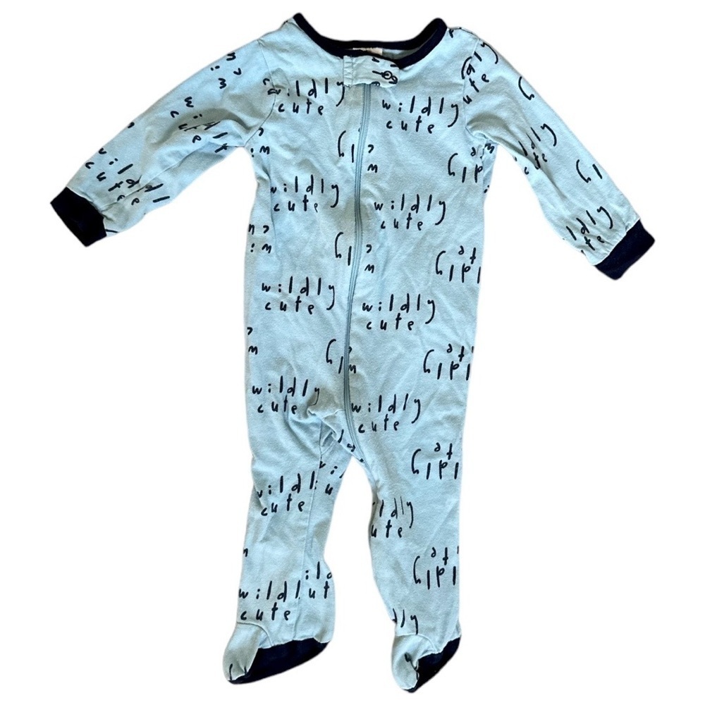 Gerber ‘Wildly Cute’ Baby Boy Zip Footies Sleep and Play 3-6 Months